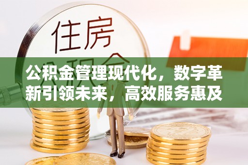 中西区公积金管理现代化，数字革新引领未来，高效服务惠及民生