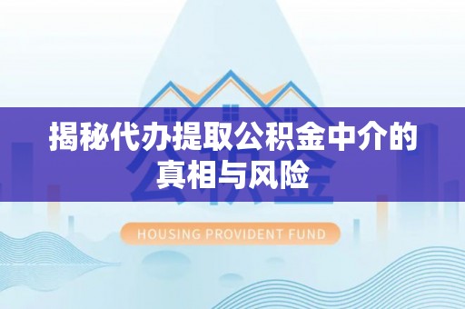 中西区揭秘代办提取公积金中介的真相与风险