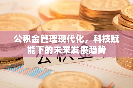 中西区公积金管理现代化，科技赋能下的未来发展趋势