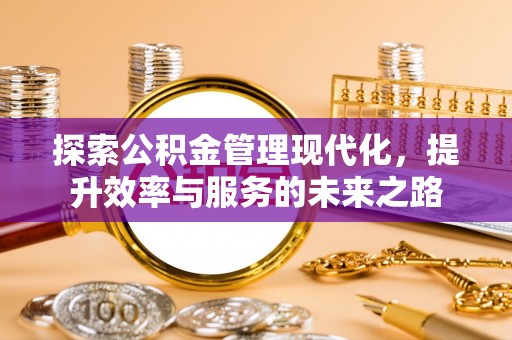 中西区探索公积金管理现代化，提升效率与服务的未来之路
